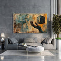 Abstract Hand Holding Cube Wall Art