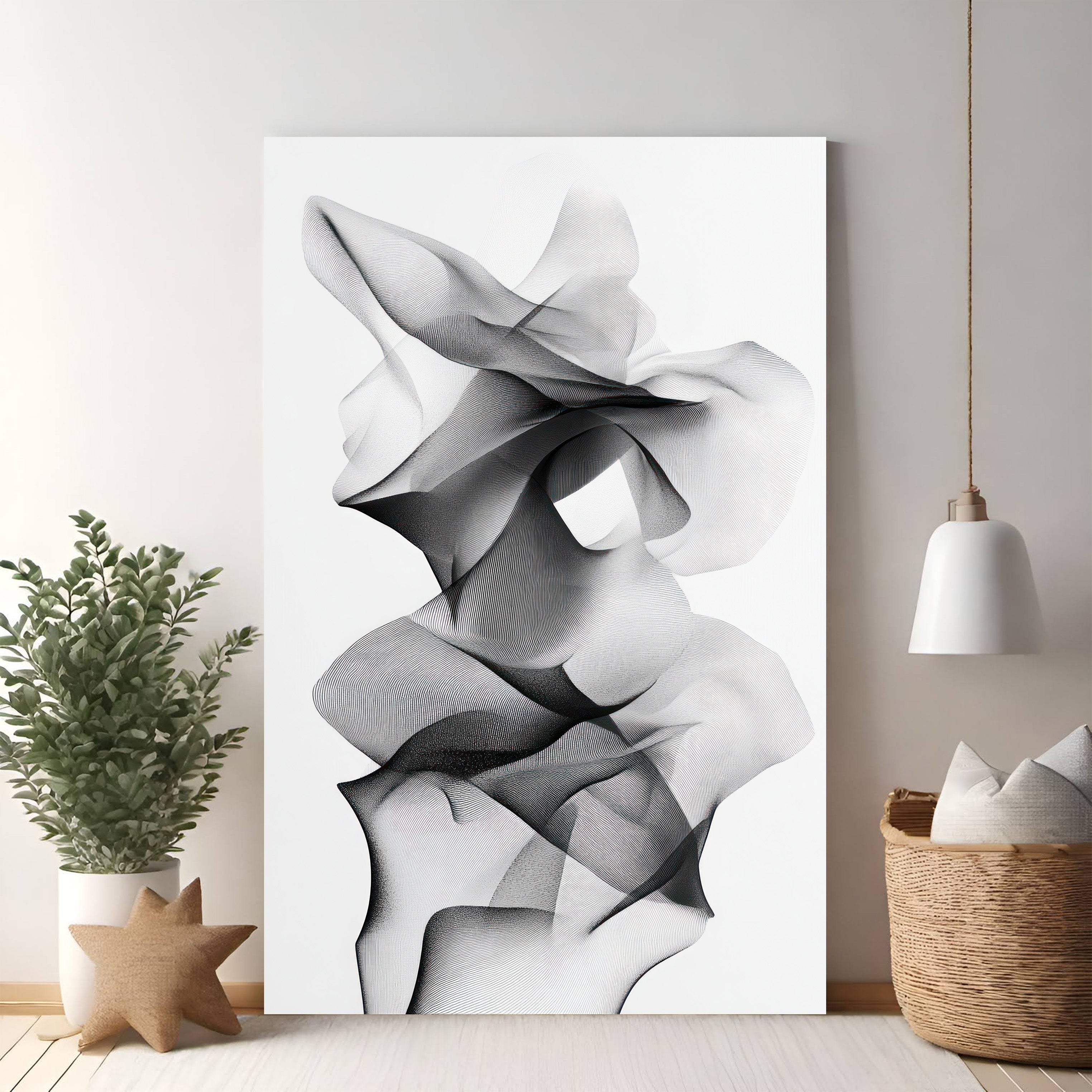 Abstract Flowing Line Art Print