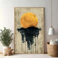 Abstract Moon Forest Reflection Wall Art