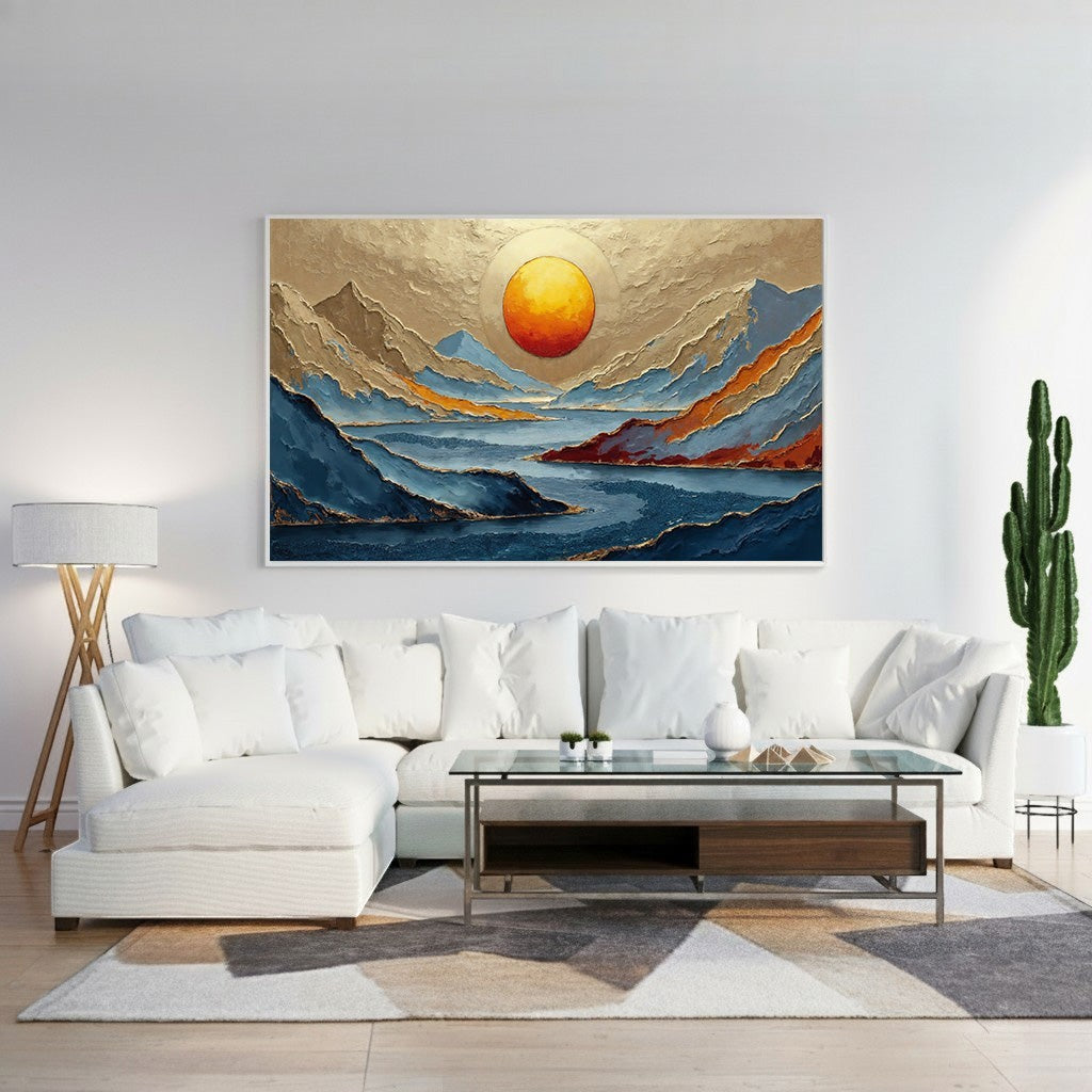Abstract Mountain Landscape Wall Art