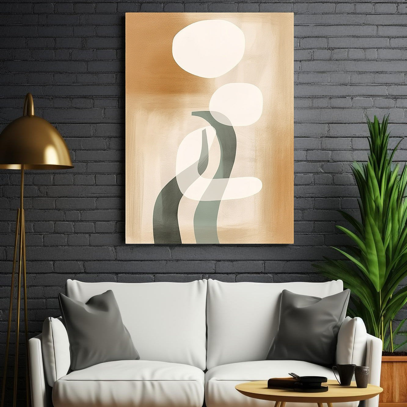 Abstract Organic Shapes Framed Wall Art