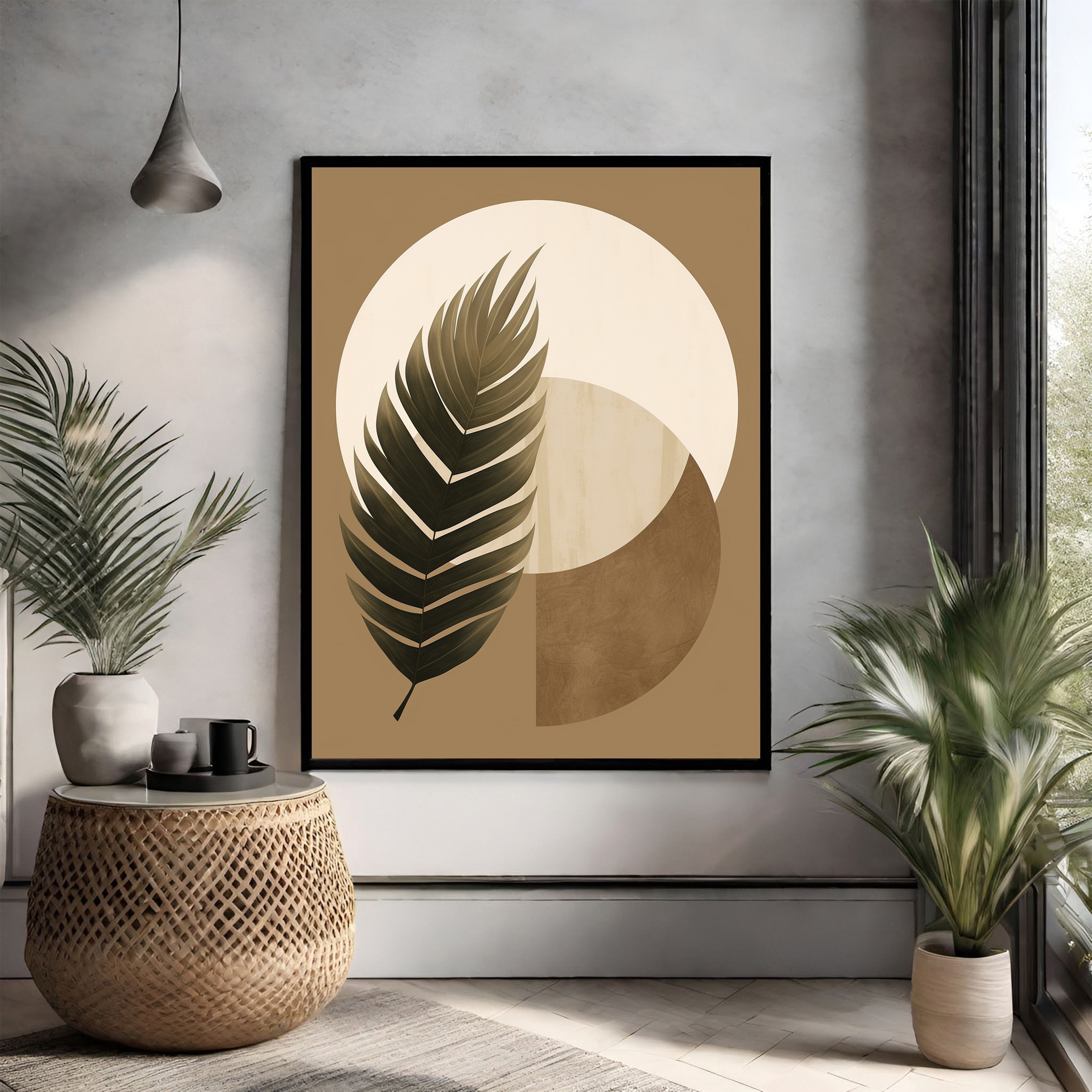 Abstract Botanical Leaf Wall Art