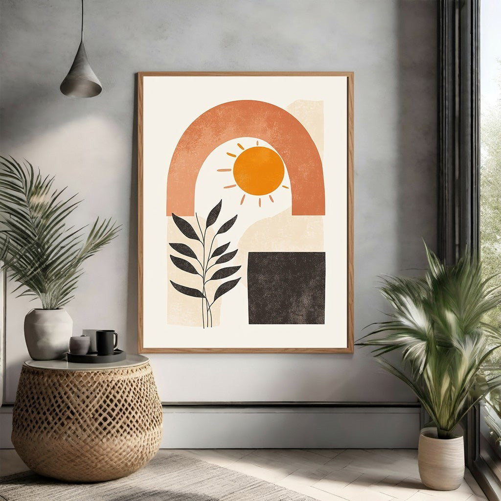 Abstract Sun Arch Botanical Wall Art