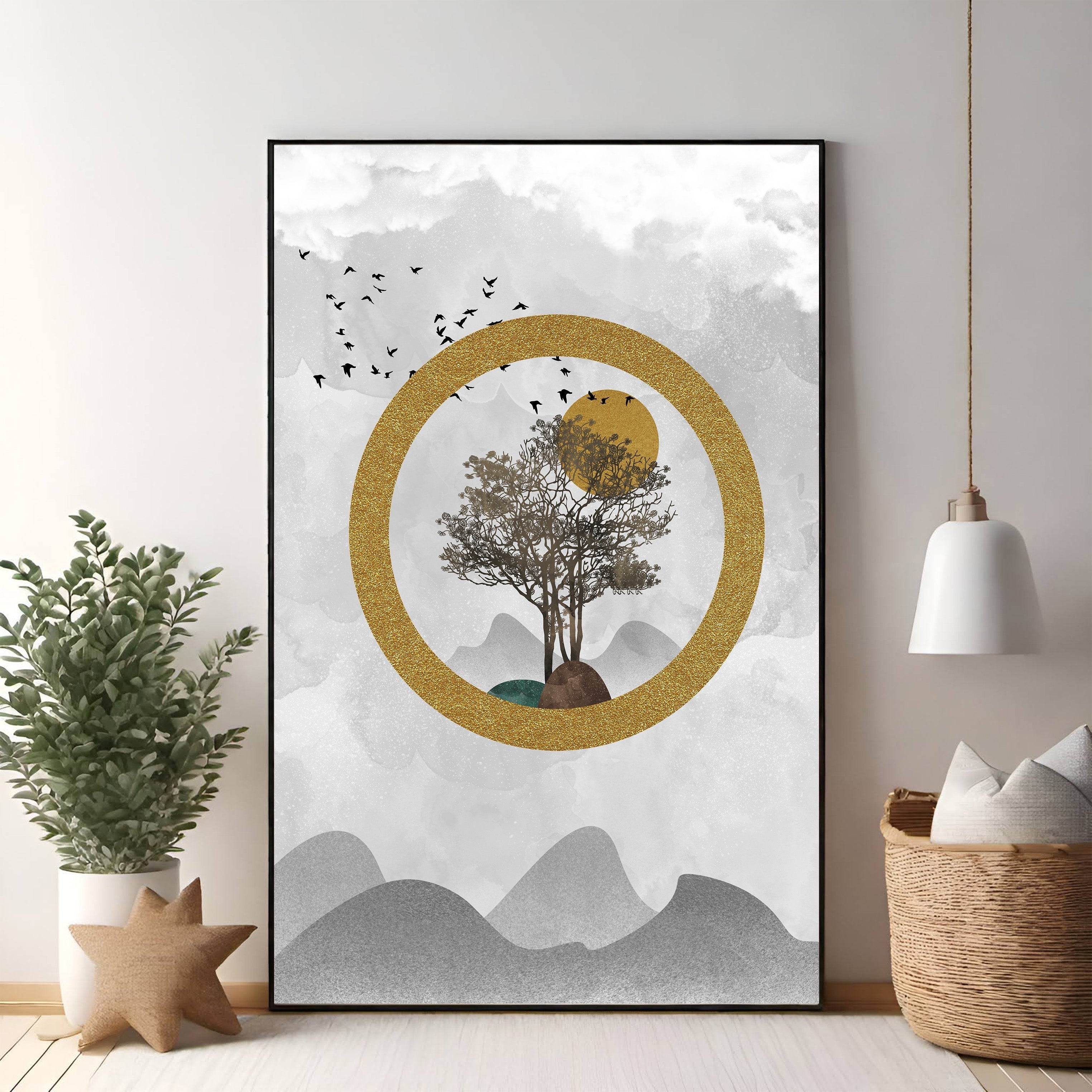Abstract Landscape Tree Wall Art