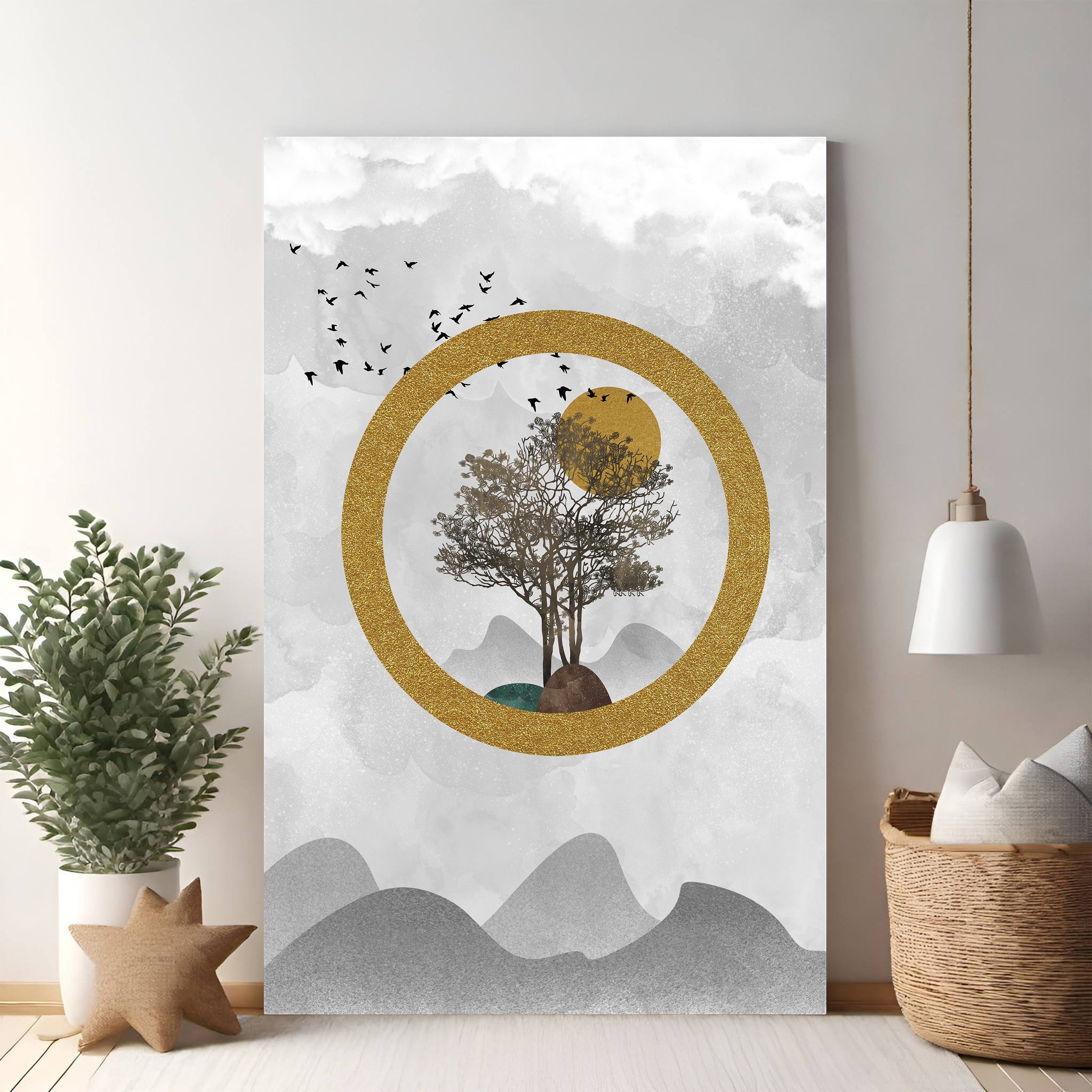 Abstract Landscape Tree Wall Art