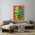 Abstract Tribal Face Wall Art