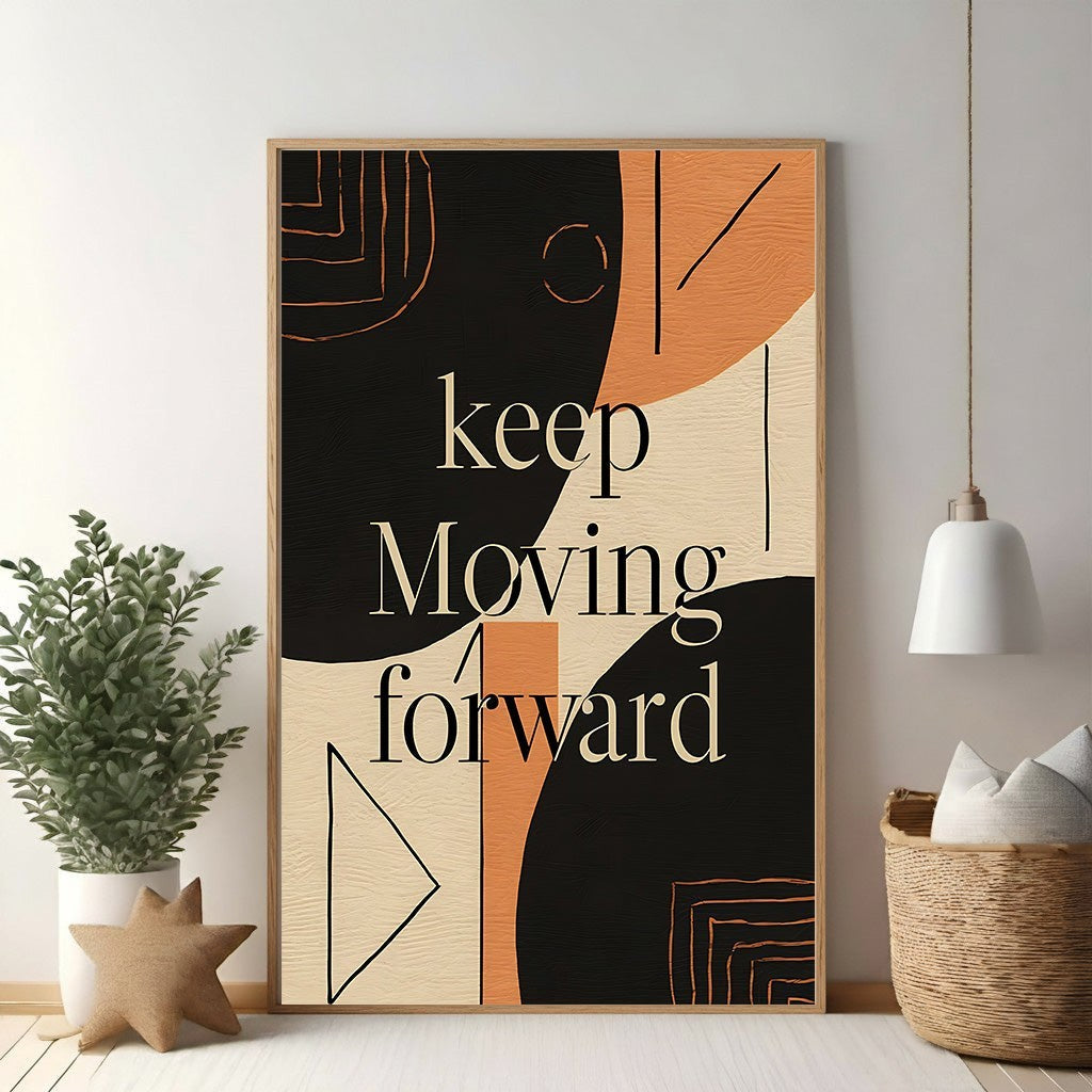 Abstract Motivational Typography Wall Art