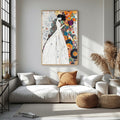 Abstract Woman In A White Dress Wall Art