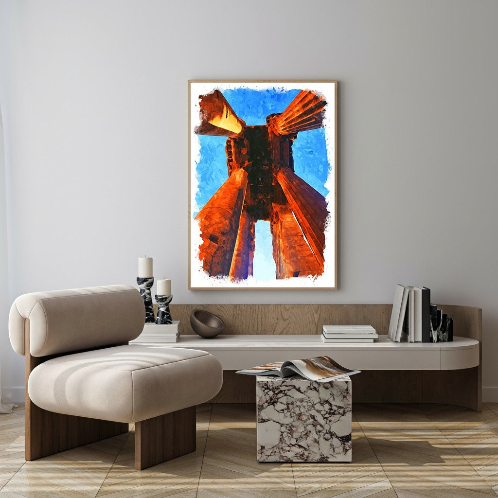 Ancient Columns Abstract Wall Art