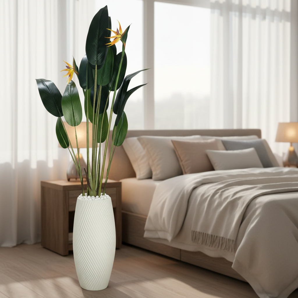 Artificial Bird of Paradise Plant in Decorative Floor Pot