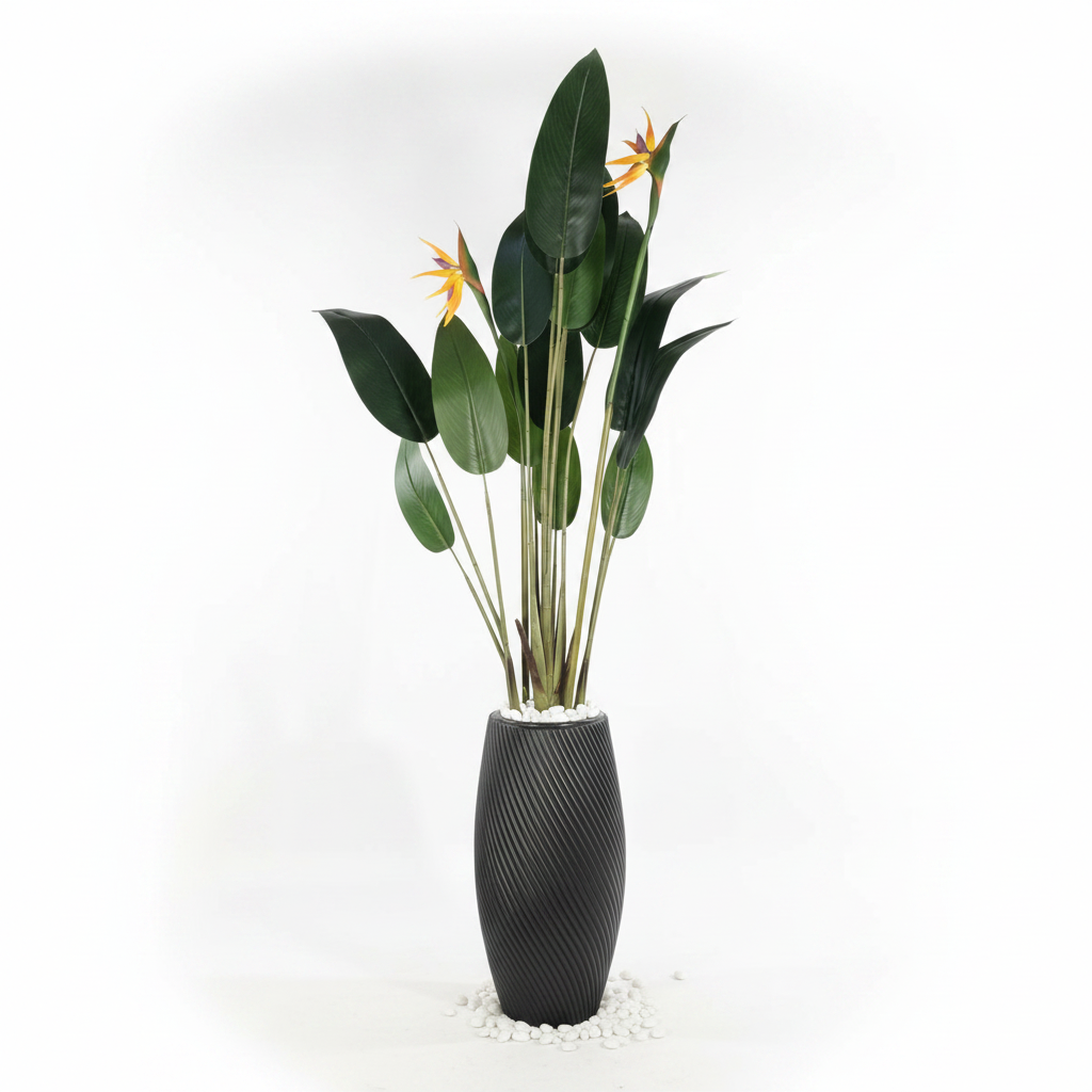 Artificial Bird of Paradise Plant in Decorative Floor Planter