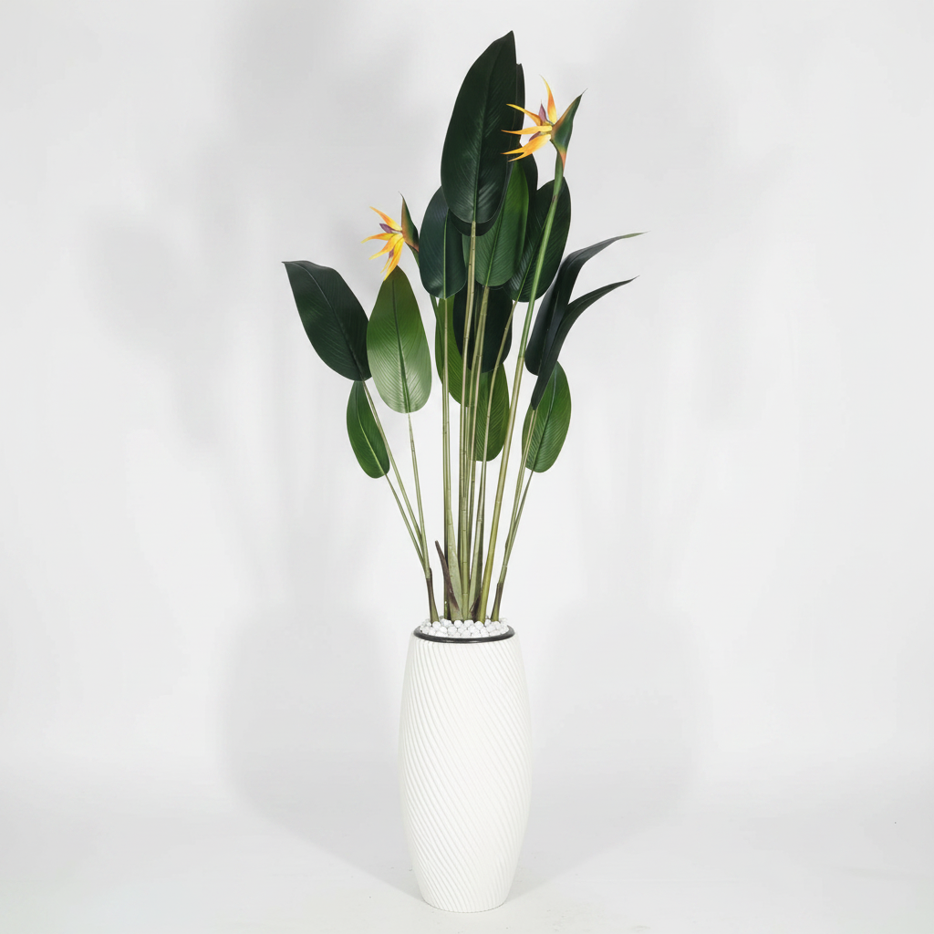 Artificial Bird of Paradise Plant in Decorative Floor Pot