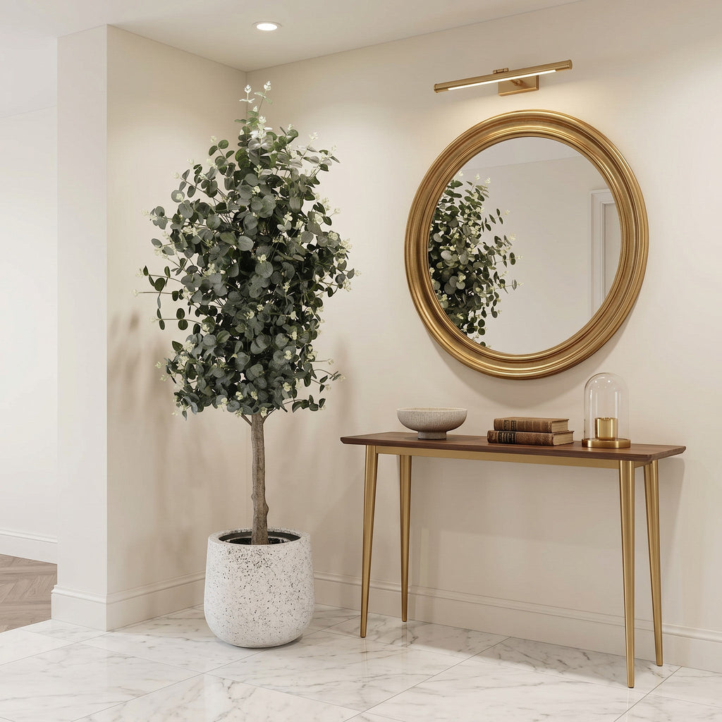 Artificial Eucalyptus Tree in Fiberglass Pot