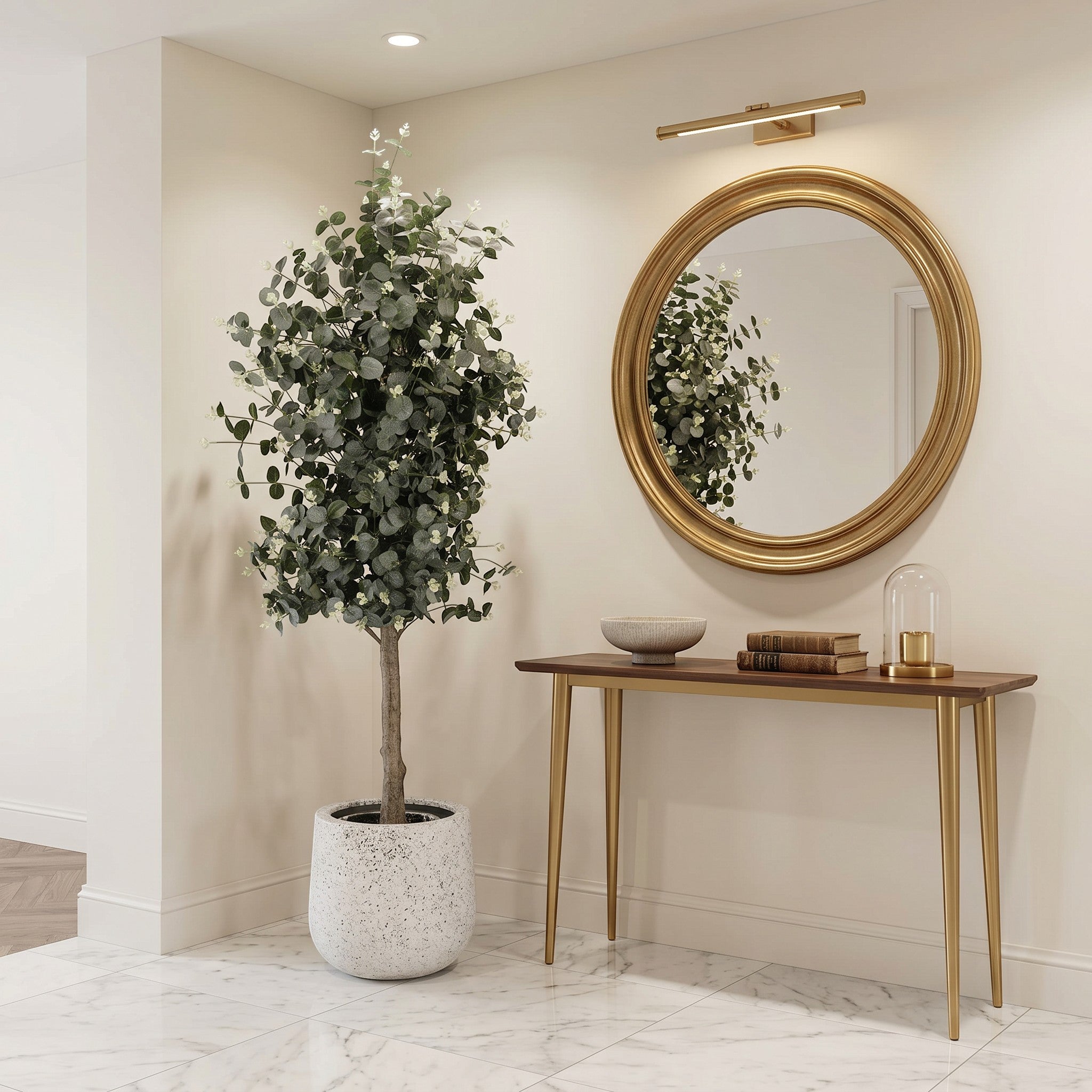 Artificial Eucalyptus Tree in Fiberglass Pot