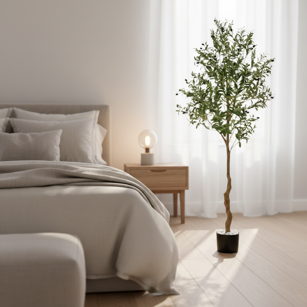 Artificial Potted Olive Tree Floor Plant