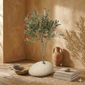 Artificial Olive Tree In Stone Planter