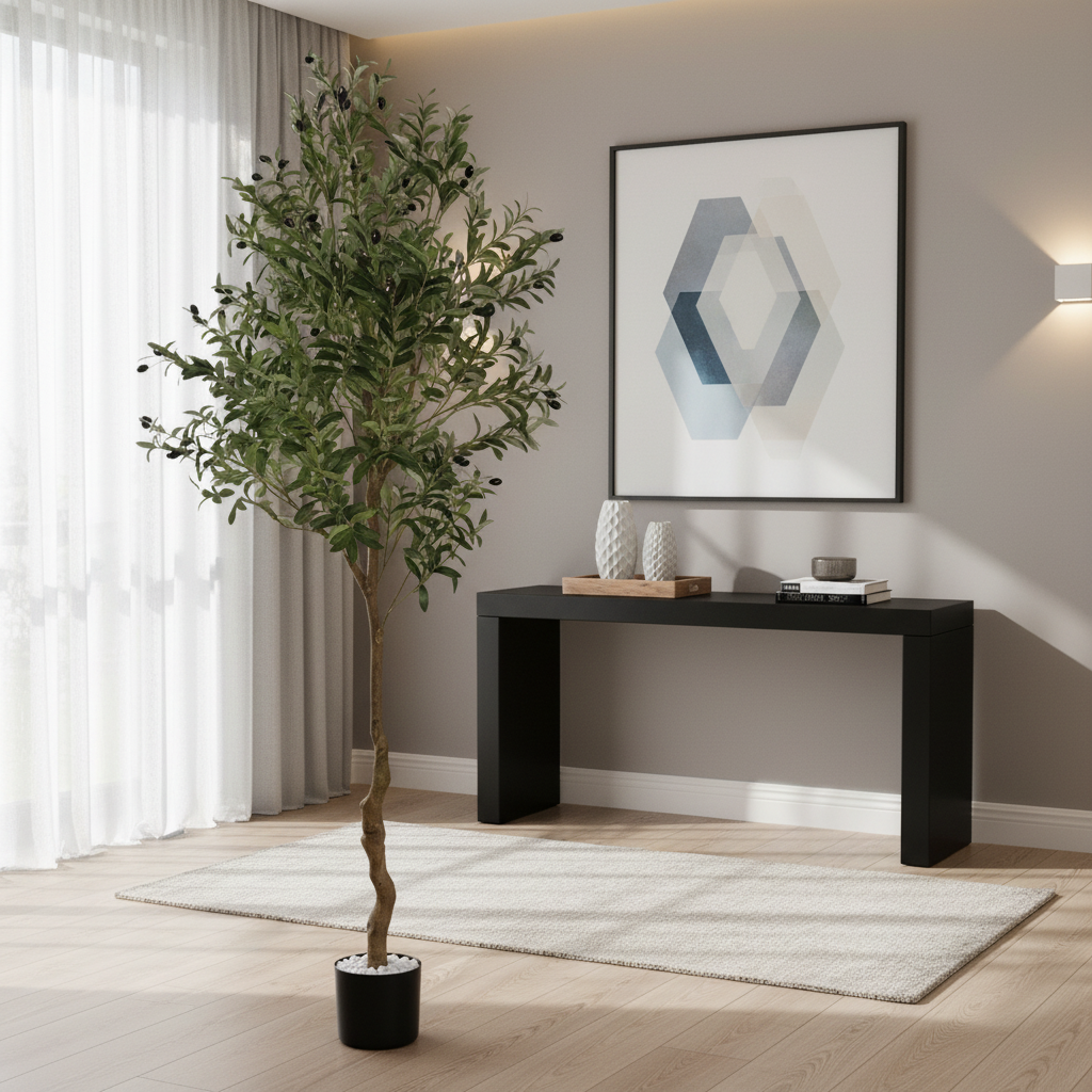 Artificial Potted Olive Tree Floor Plant