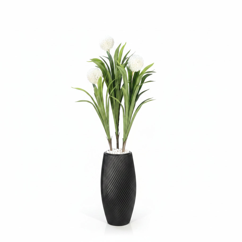 Decorative Artificial Potted Plant in Textured Pot