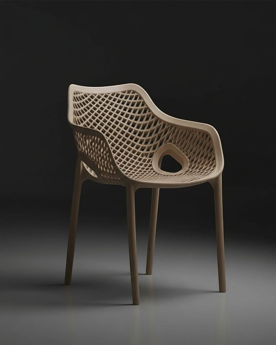 Modern Lattice Pattern Armchair