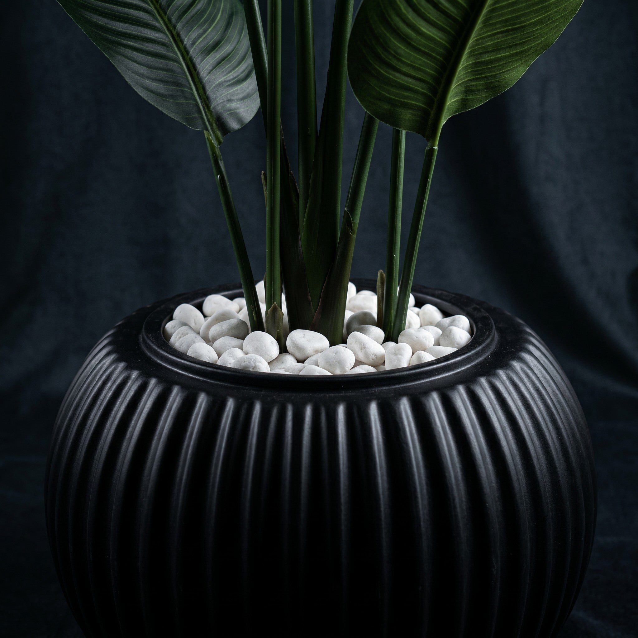 Large Faux Bird of Paradise Plant in Fluted Pot