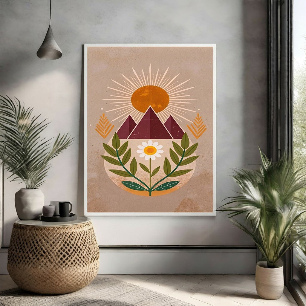 Bohemian Mountain Landscape Wall Art