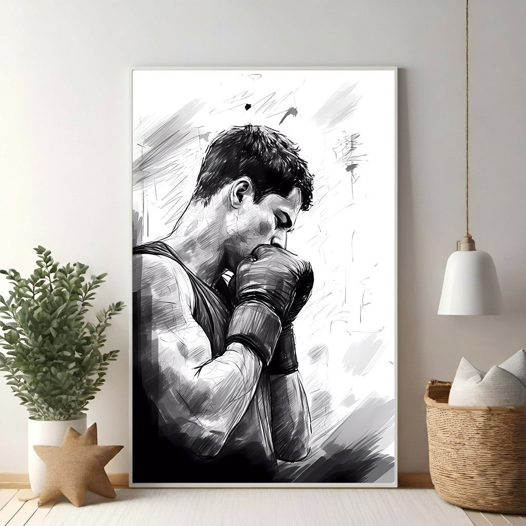 The Boxer's Contemplation Wall Art