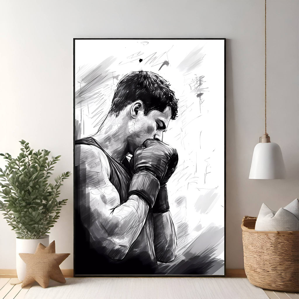 The Boxer's Contemplation Wall Art