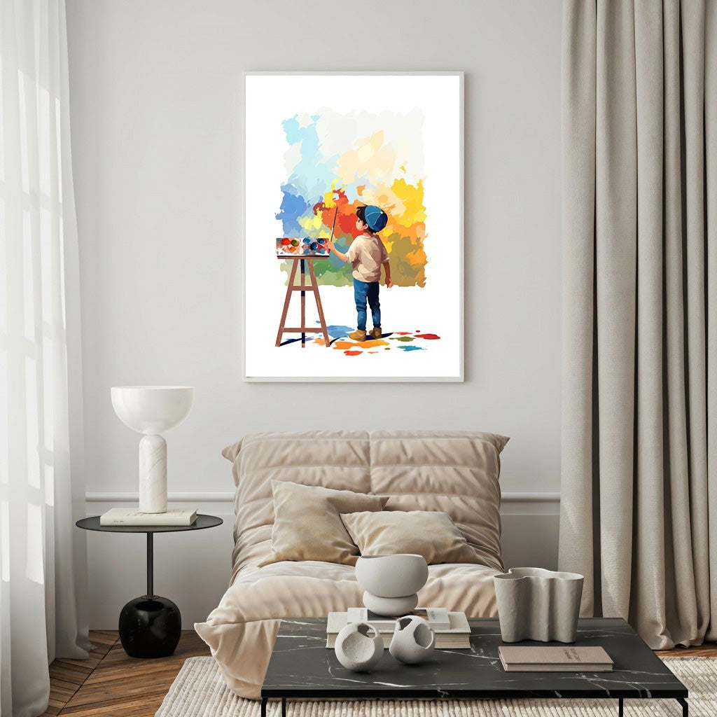 Child Painting Abstract Art