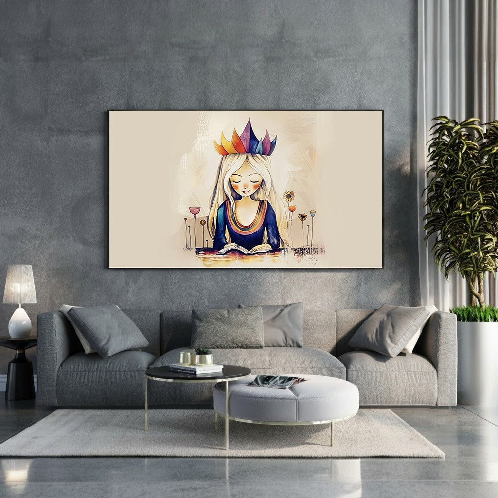 The Crowned Reader Wall Art