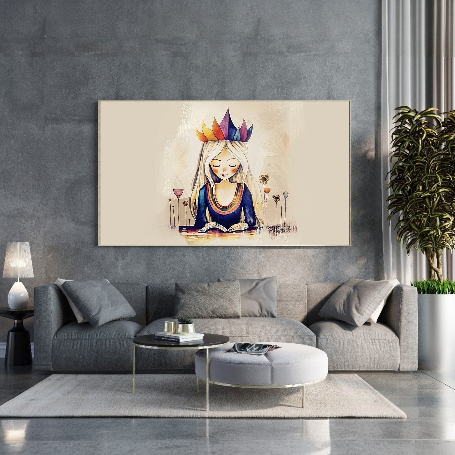 The Crowned Reader Wall Art