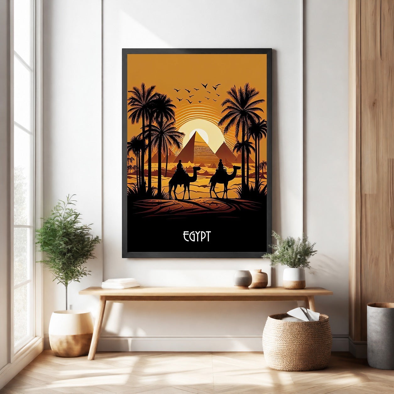 Desert Camel Ride Through Egyptian Pyramids