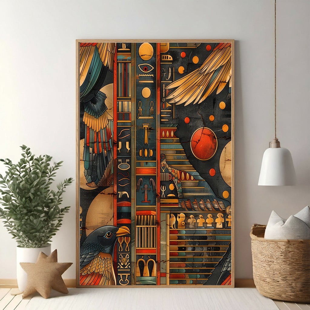 Ancient Egyptian Hieroglyphic Wall Art