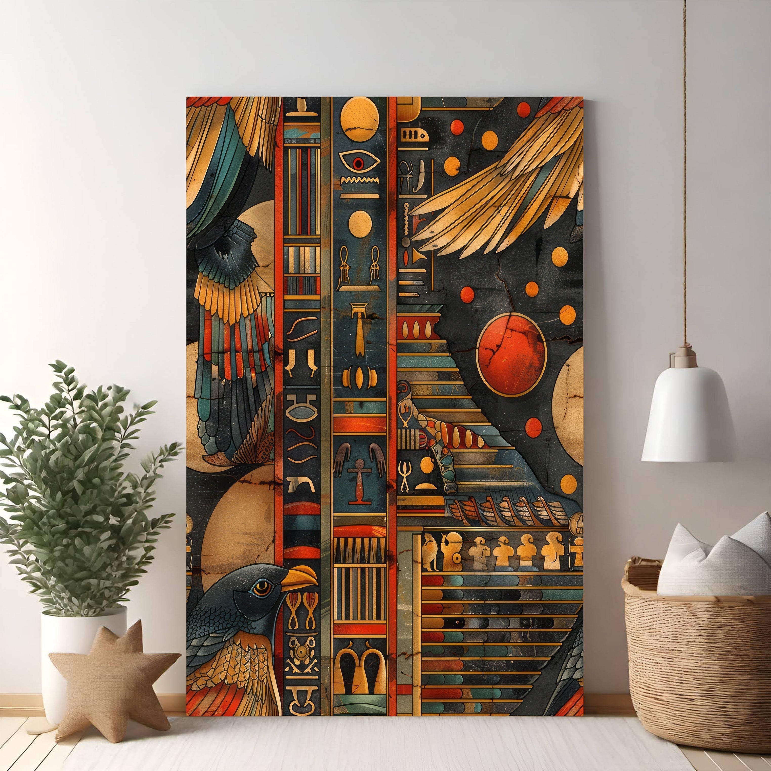 Ancient Egyptian Hieroglyphic Wall Art