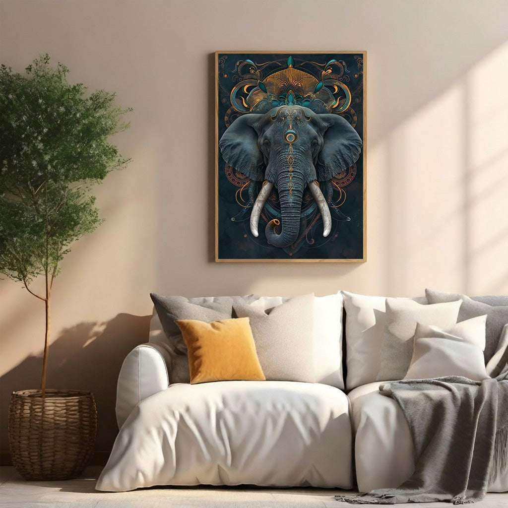 Majestic Elephant Portrait Wall Art