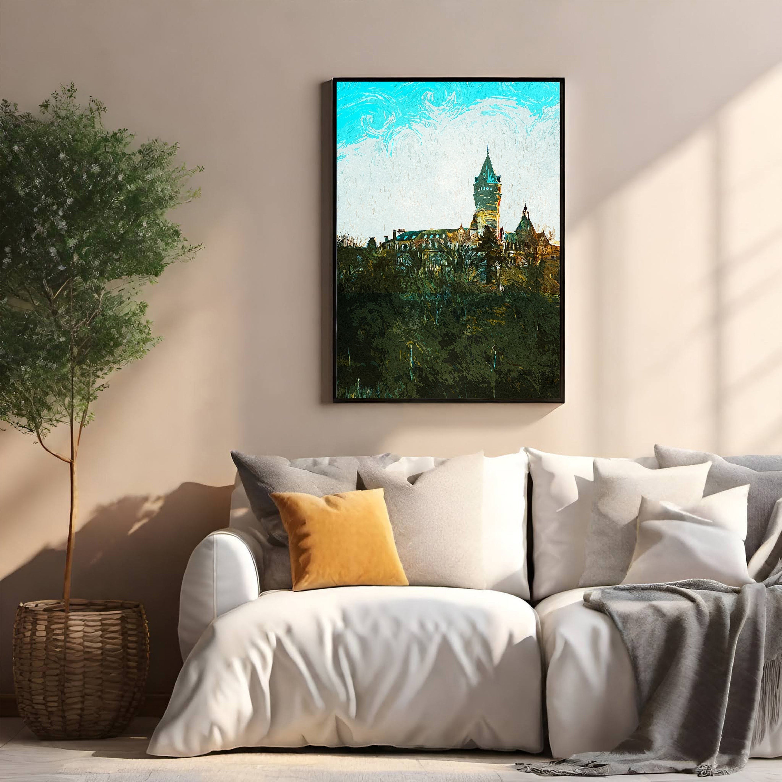 European Castle Landscape Wall Art