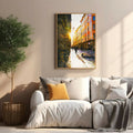 European City Street Scene Wall Art