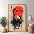Flamingo Abstract Art Print