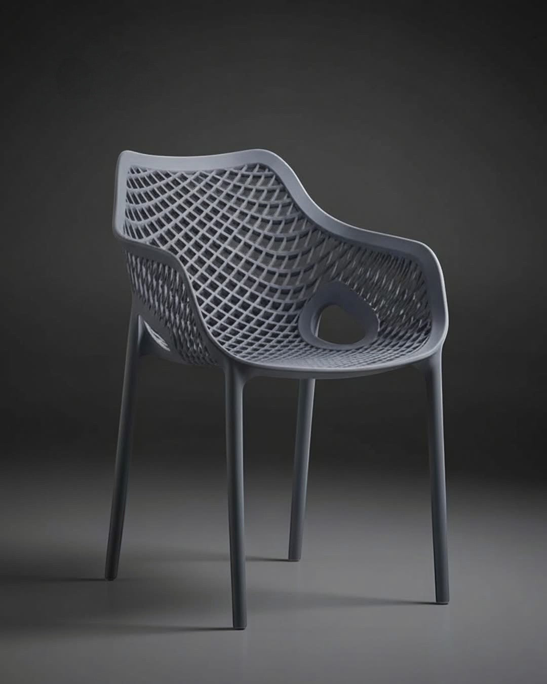 Modern Lattice Pattern Armchair