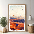 Hot Air Balloon Landscape Wall Art