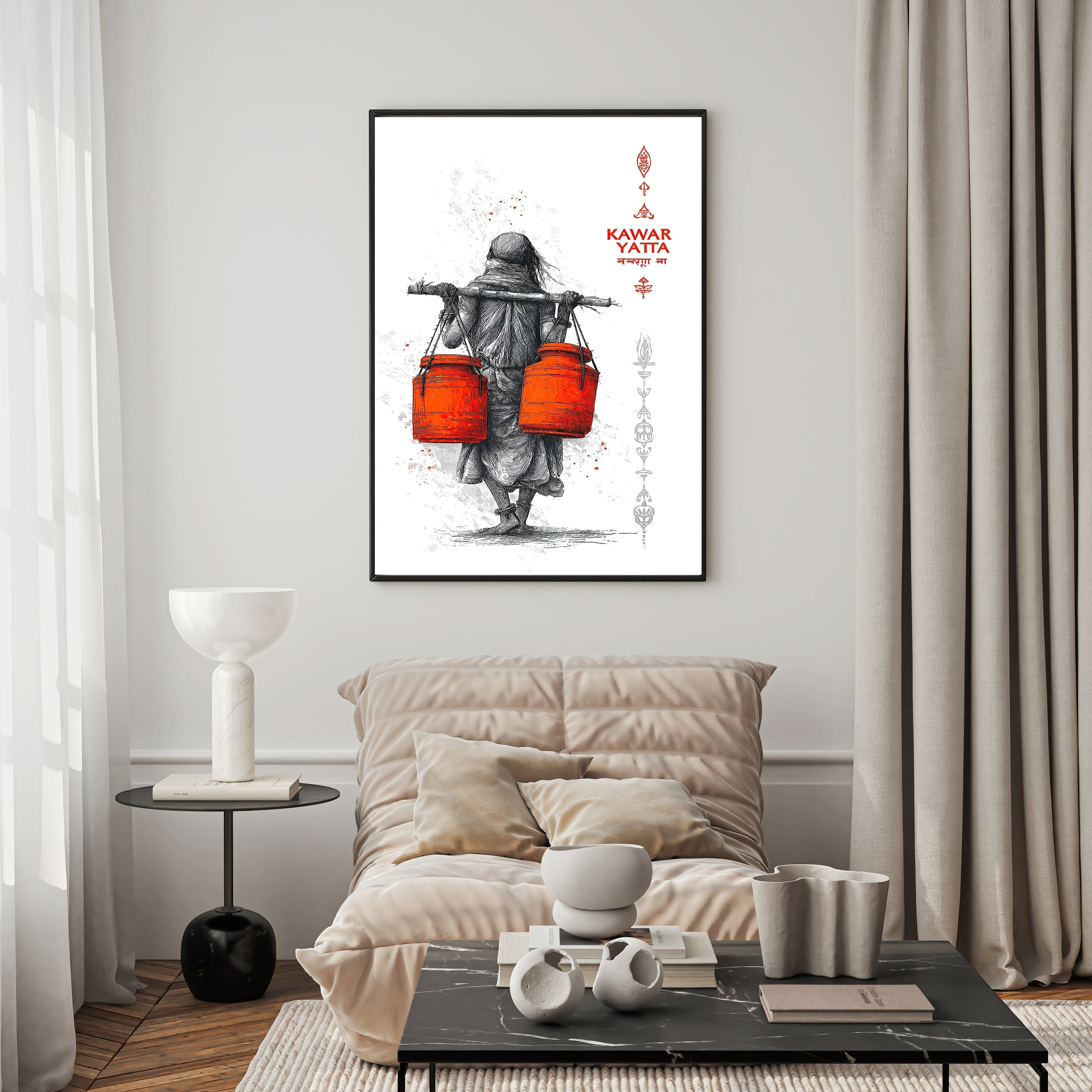 Traditional Indian Pilgrimage Artwork
