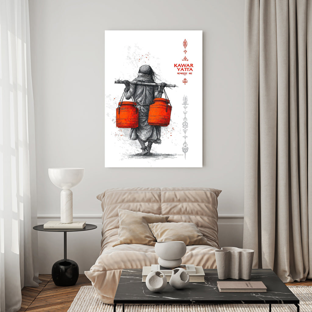 Traditional Indian Pilgrimage Artwork