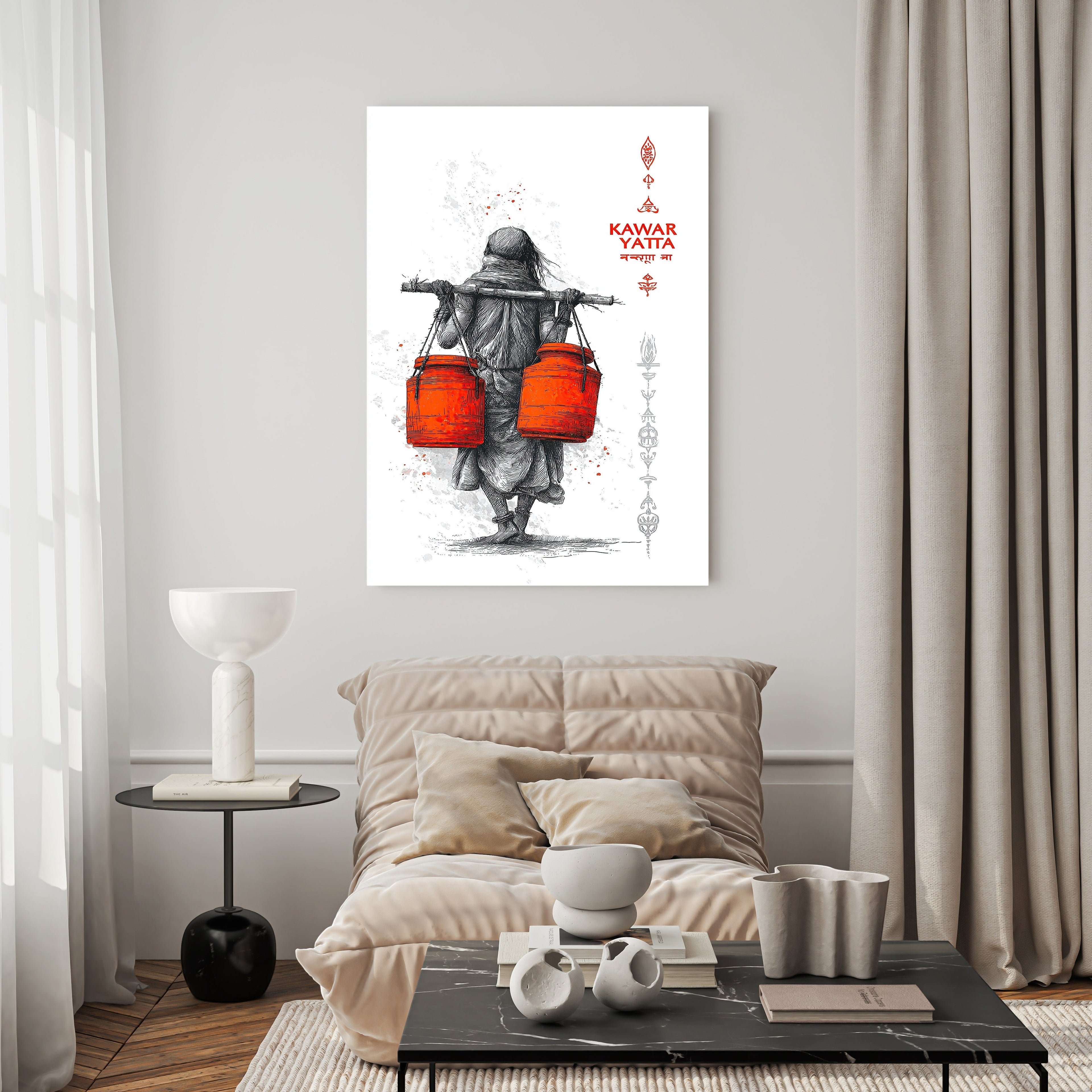 Traditional Indian Pilgrimage Artwork
