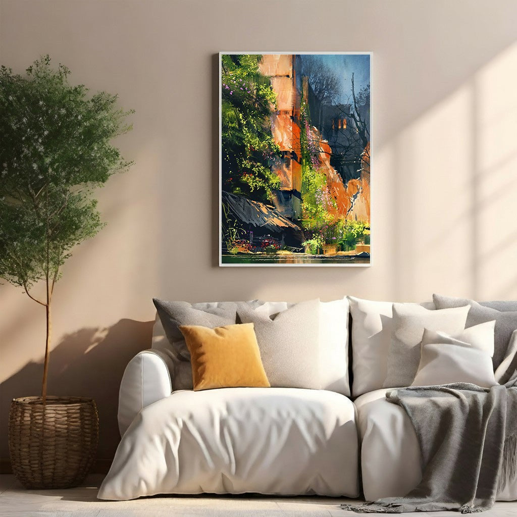Vibrant Landscape Watercolor Painting