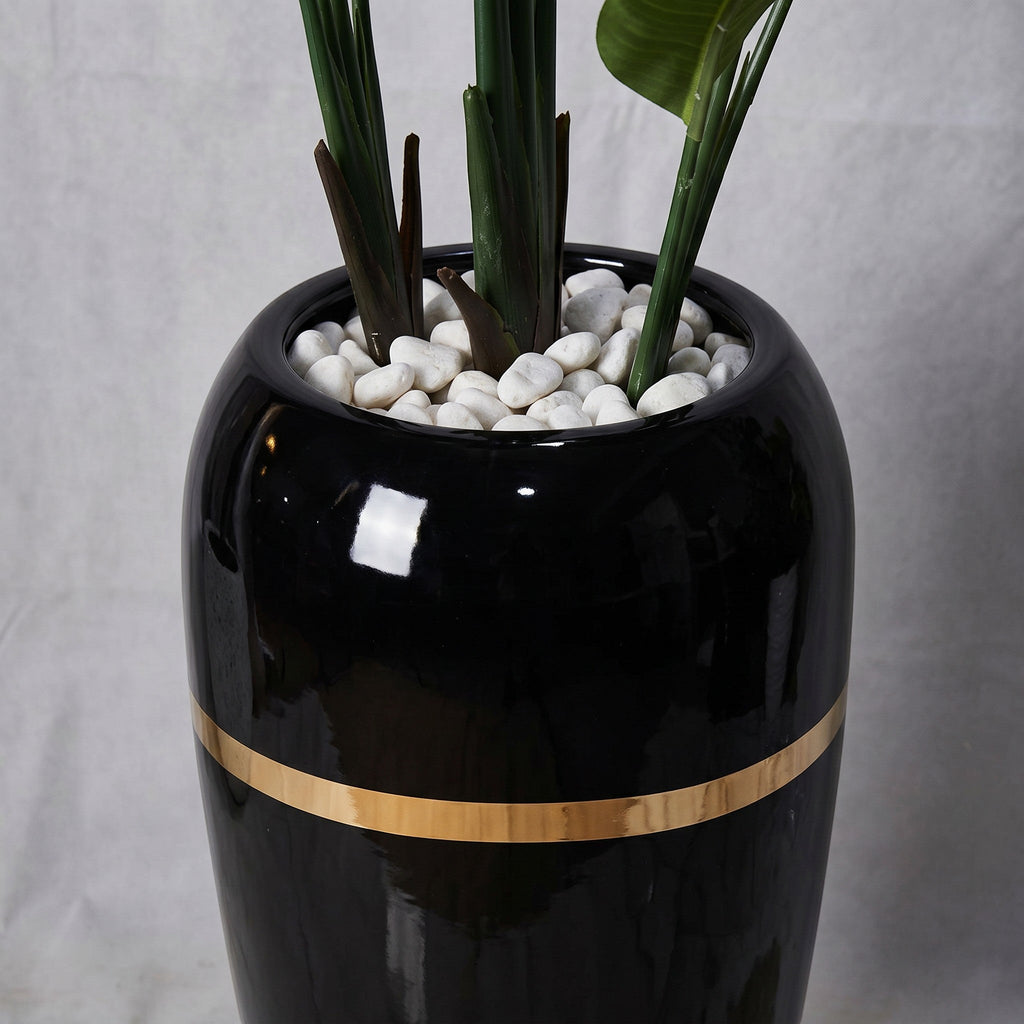 Large Bird of Paradise Artificial Plant in Fiberglass Pot
