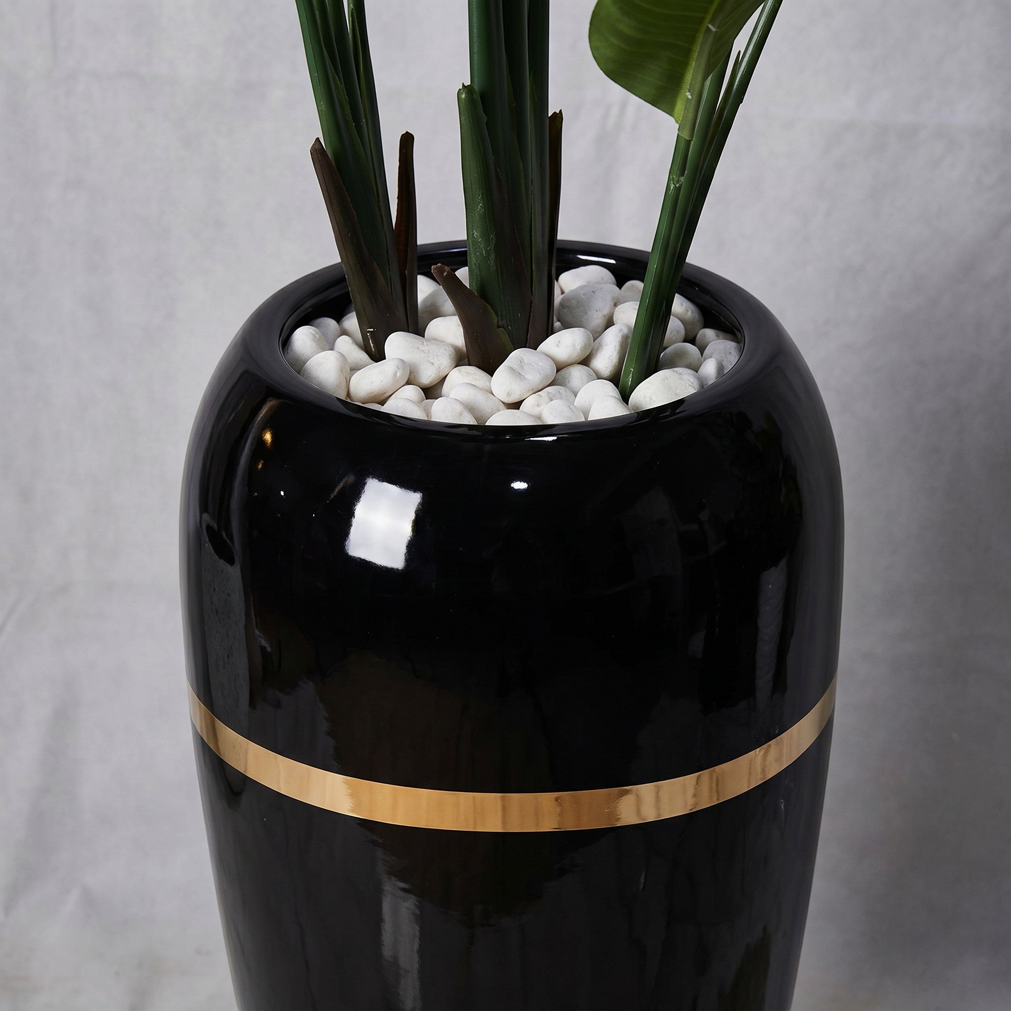 Large Bird of Paradise Artificial Plant in Fiberglass Pot