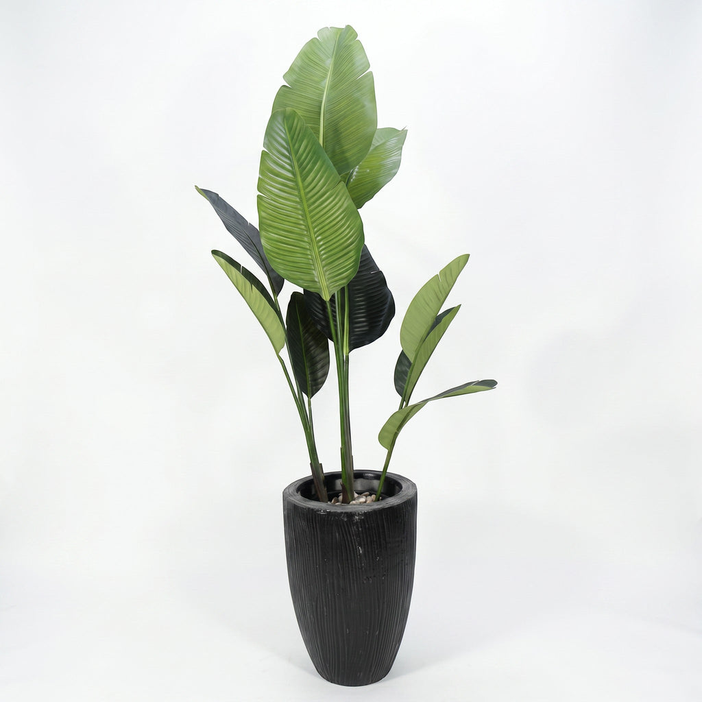 Large Bird Of Paradise Artificial Plant in Fiberglass Pot