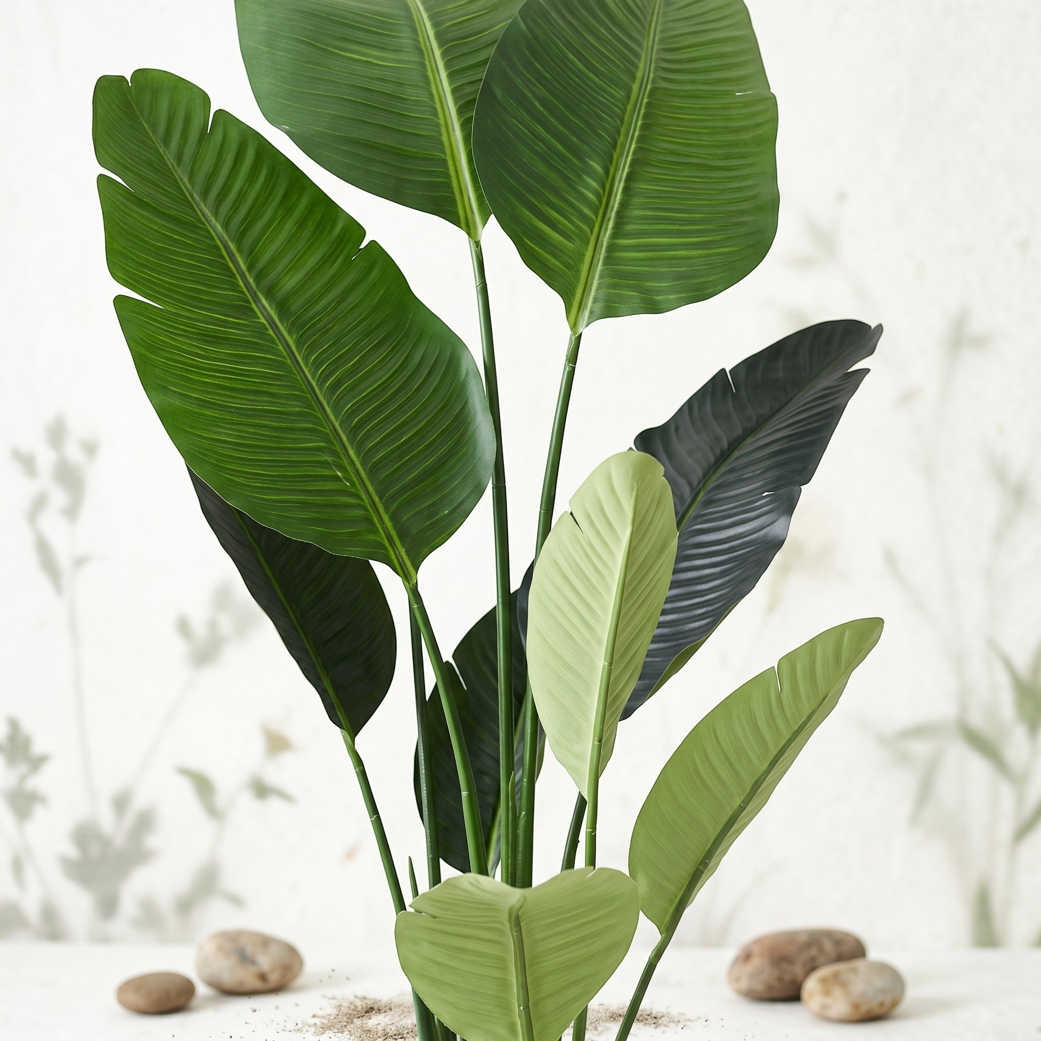 Large Bird of Paradise Artificial Plant in Fiberglass Pot