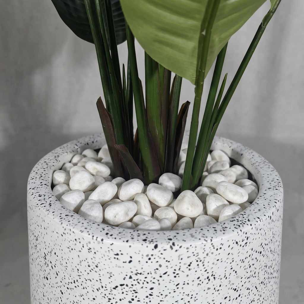 Large Bird of Paradise Artificial Plant in Fiberglass Pot