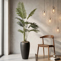 Large Faux Areca Palm Plant in Fiber Glass Pot