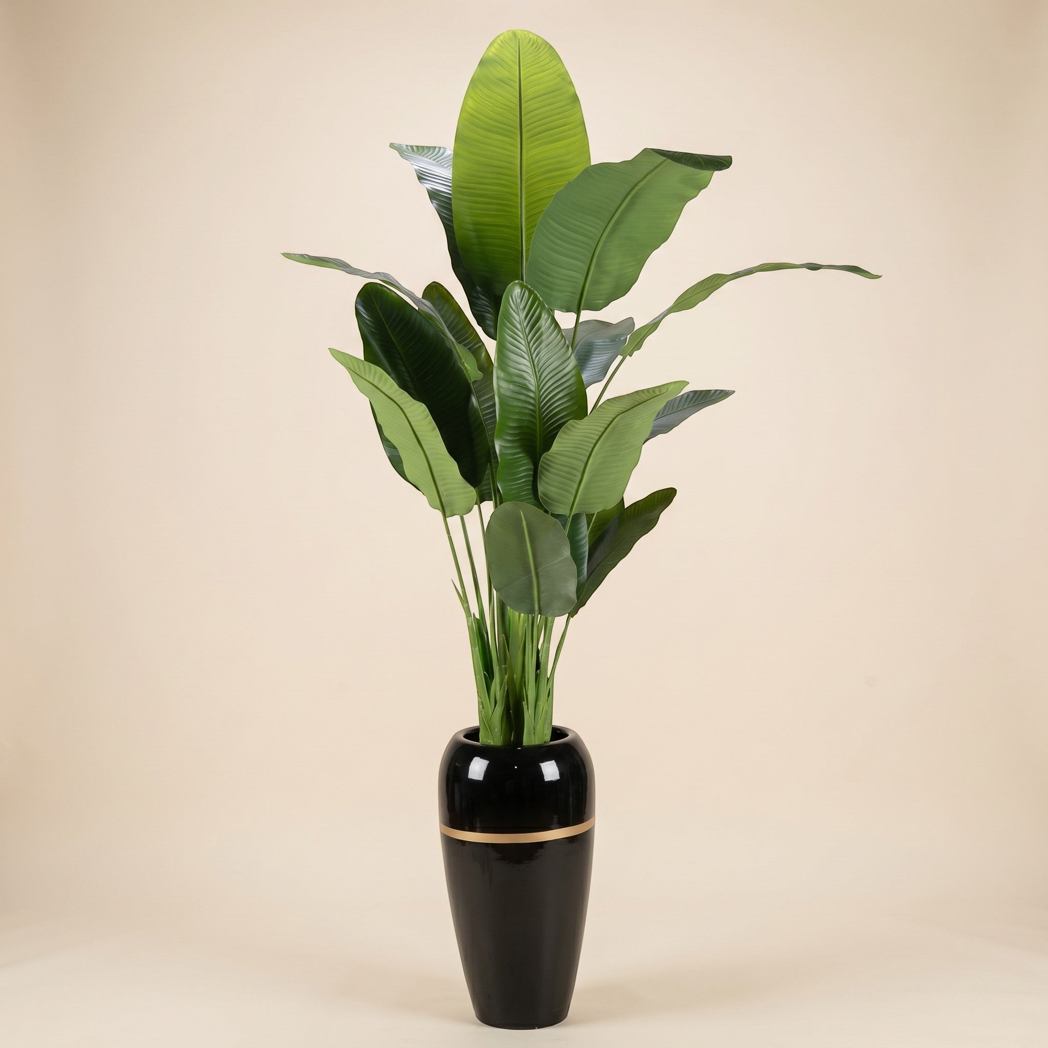 Large Faux Bird Of Paradise Plant In Fiber Glass Pot